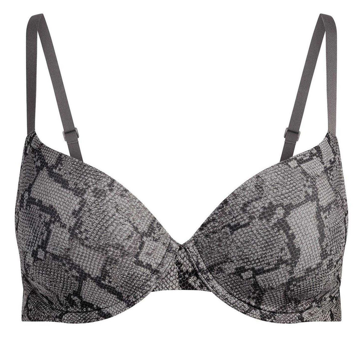 Shadow - Front - Skims Womens-Ladies Fits Everybody Snake Print T-Shirt Bra