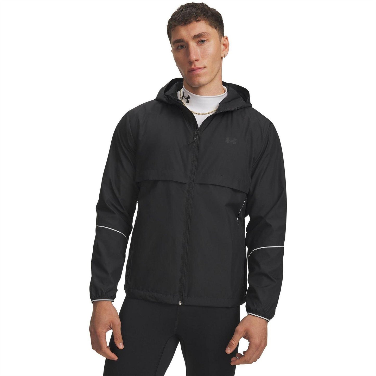Black - Front - Under Armour Mens Velociti Jacket