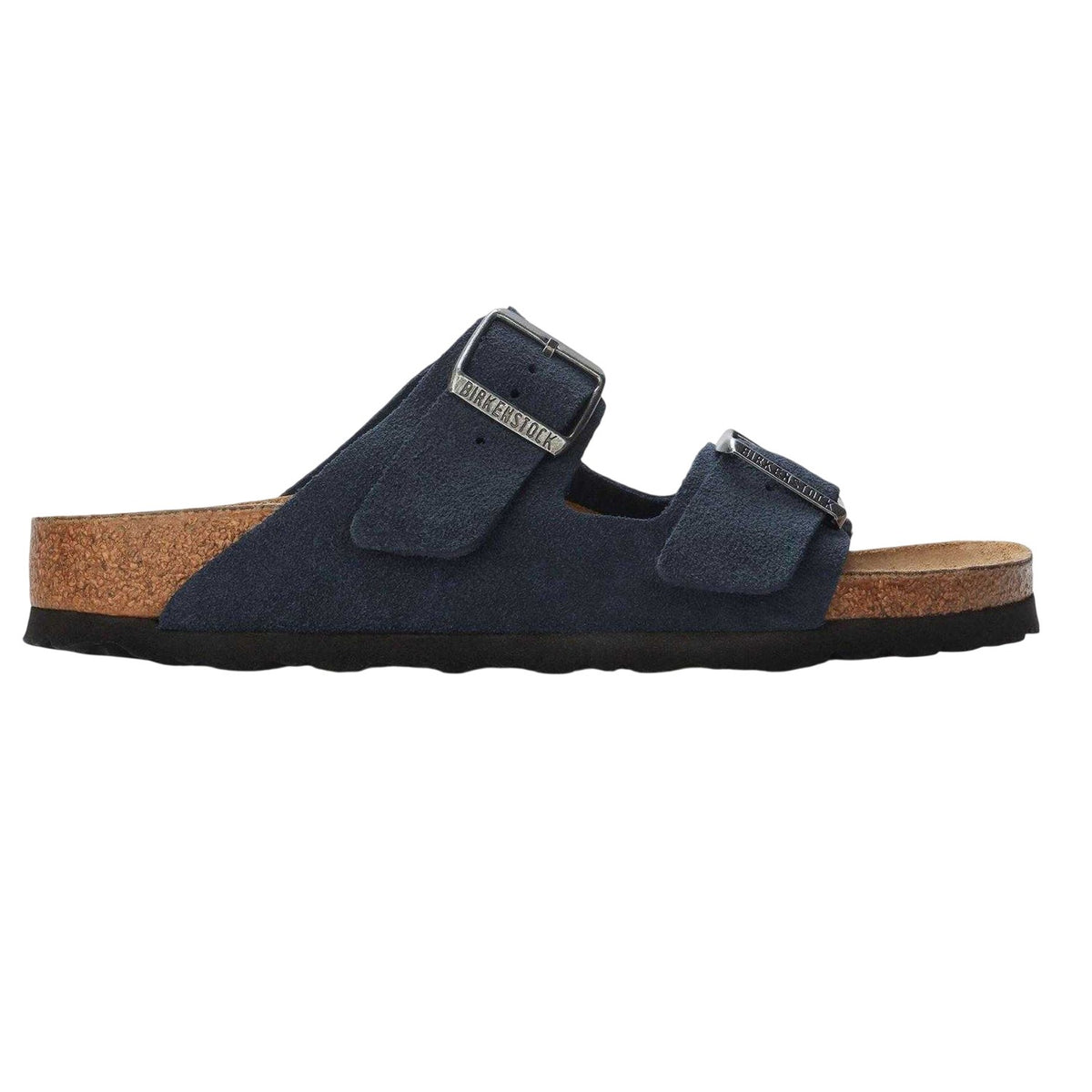 Blue - Front - Birkenstock Womens-Ladies Suede Flat Sandals