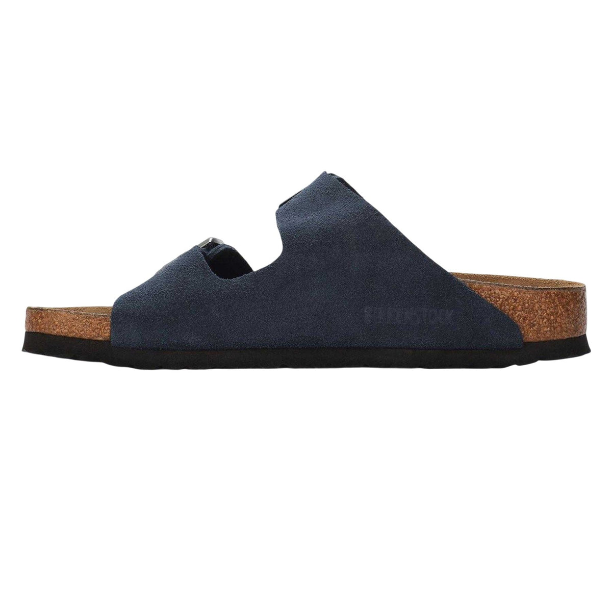 Blue - Side - Birkenstock Womens-Ladies Suede Flat Sandals