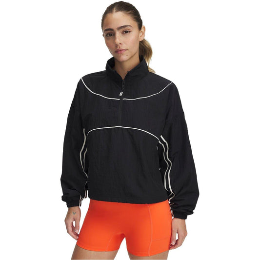 Black - Front - Under Armour Womens-Ladies Run 96 Jacket