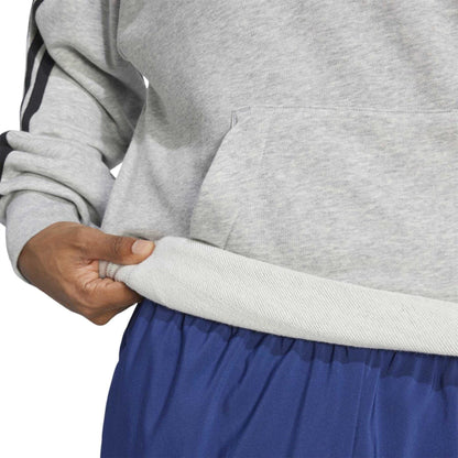 Medium Heather Grey - Lifestyle - Adidas Mens 3 Stripes Hoodie