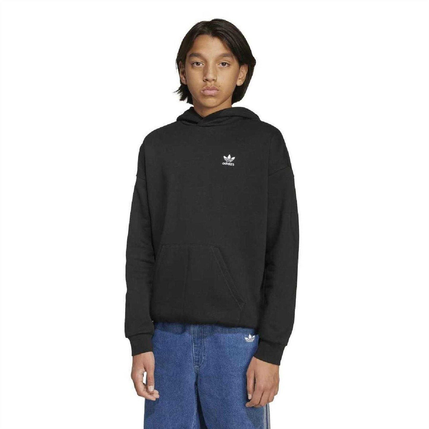 Black - Lifestyle - Adidas Childrens-Kids Originals Fleece Loose Hoodie