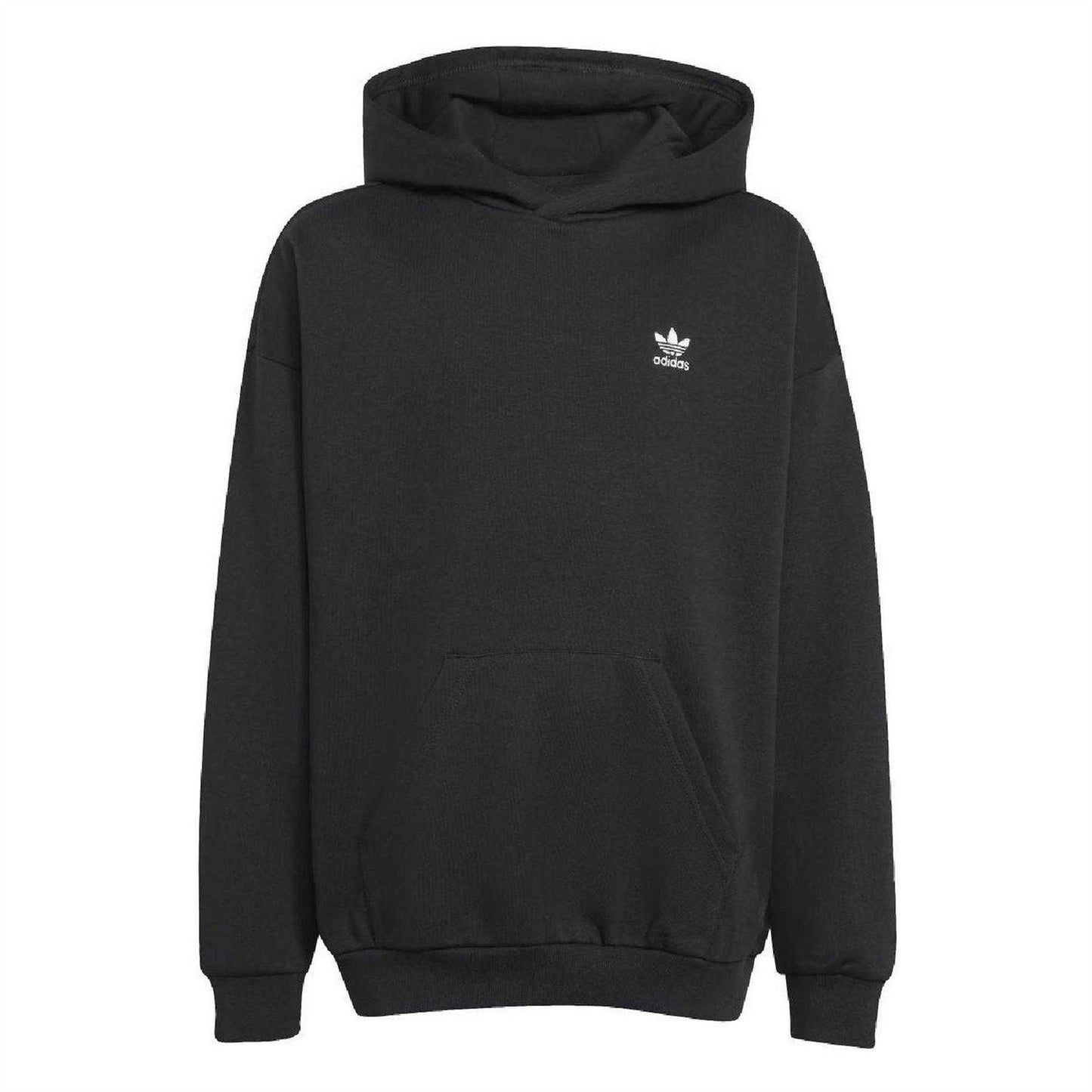 Black - Front - Adidas Childrens-Kids Originals Fleece Loose Hoodie