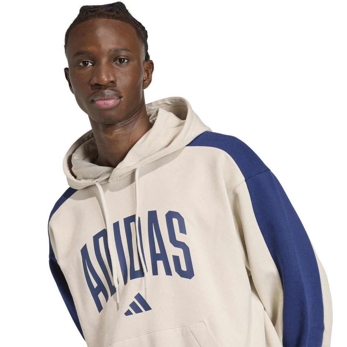 Wonder Alumina - Side - Adidas Mens Collegiate Logo Hoodie