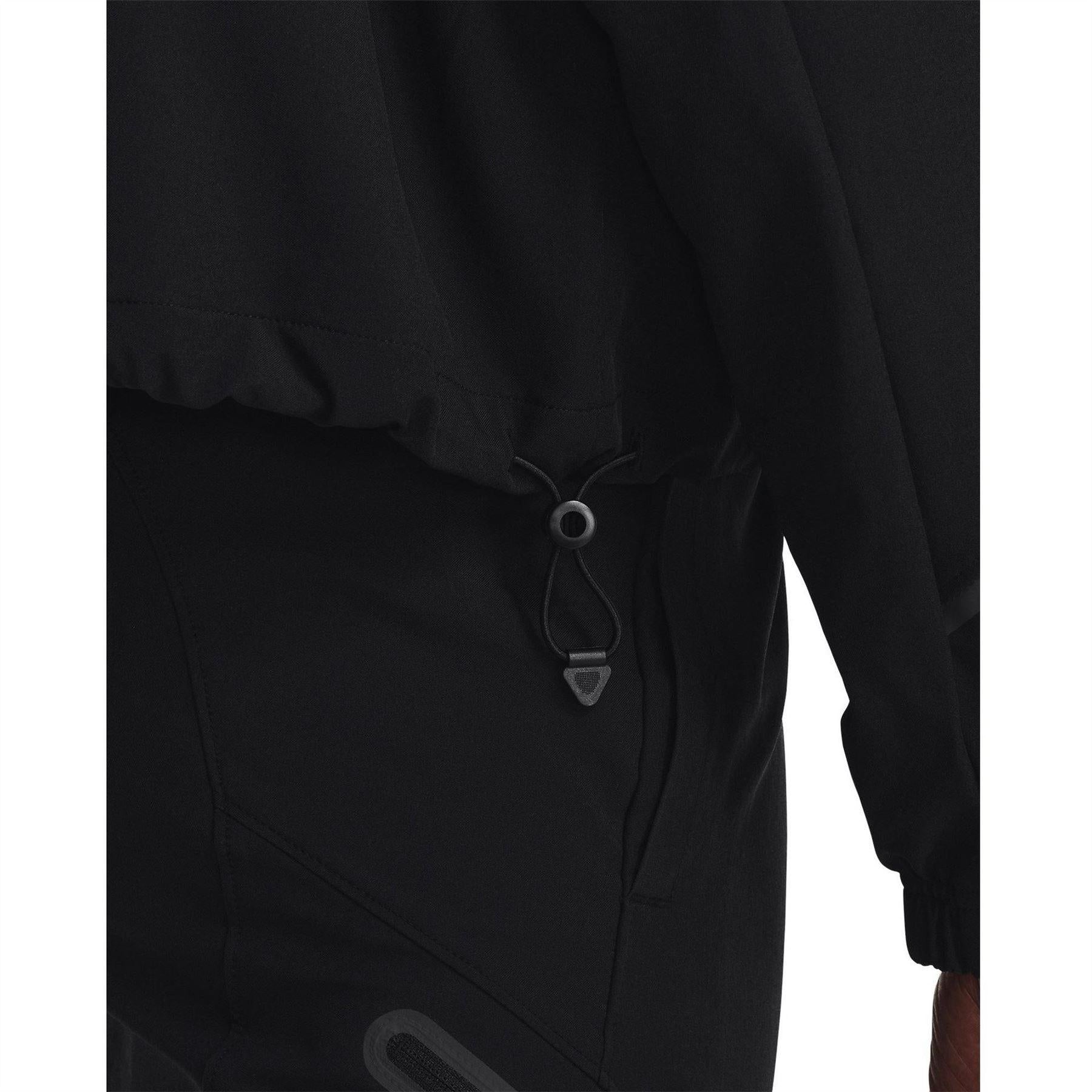Black - Side - Under Armour Womens-Ladies Unstoppable Colour Block Relaxed Fit Jacket