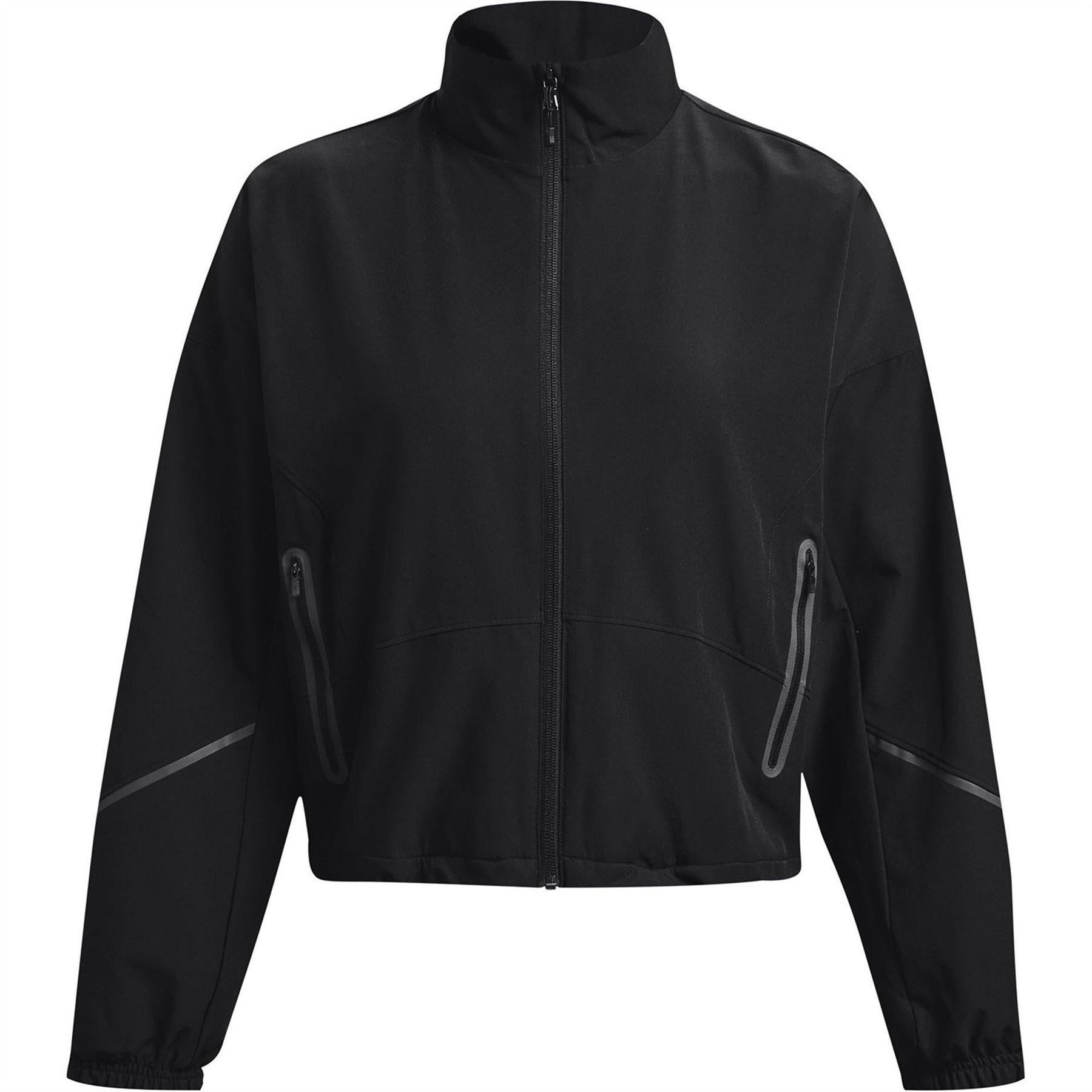Black - Front - Under Armour Womens-Ladies Unstoppable Colour Block Relaxed Fit Jacket