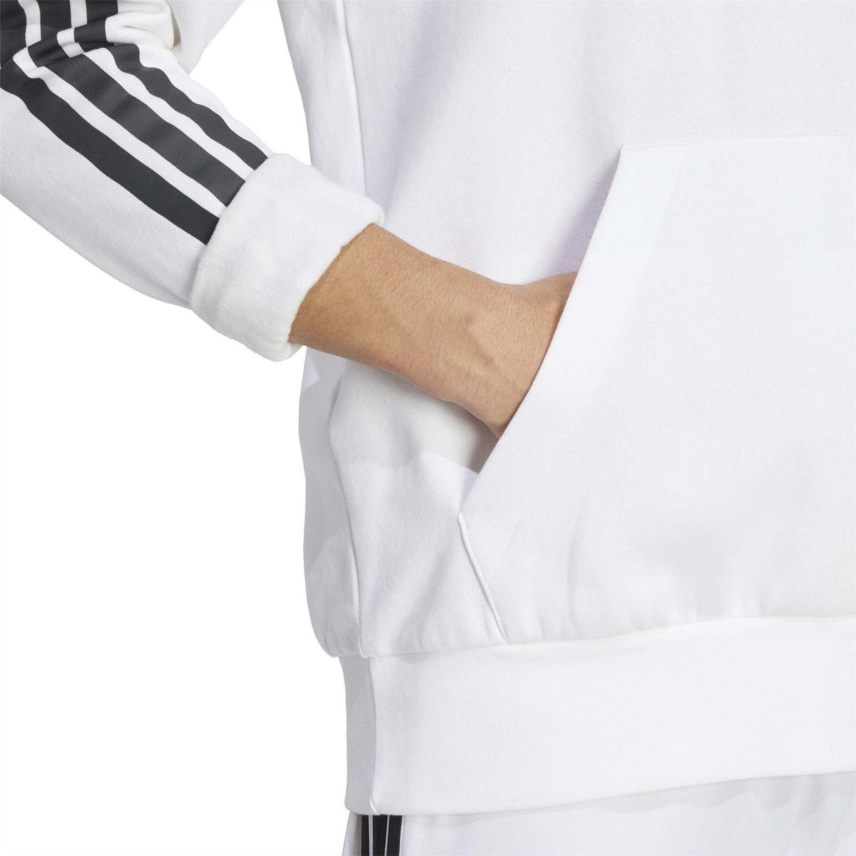White - Pack Shot - Adidas Mens Script Logo Hoodie
