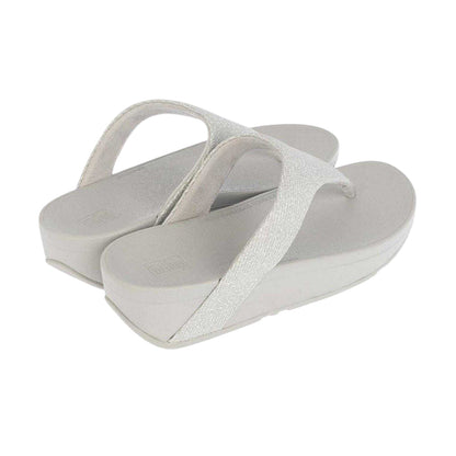 Silver - Back - FitFlop Womens-Ladies Lottie Glitzy Thong Strap Sandals