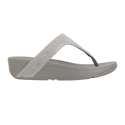 Gunmetal - Front - FitFlop Womens-Ladies Lottie Glitzy Thong Strap Sandals