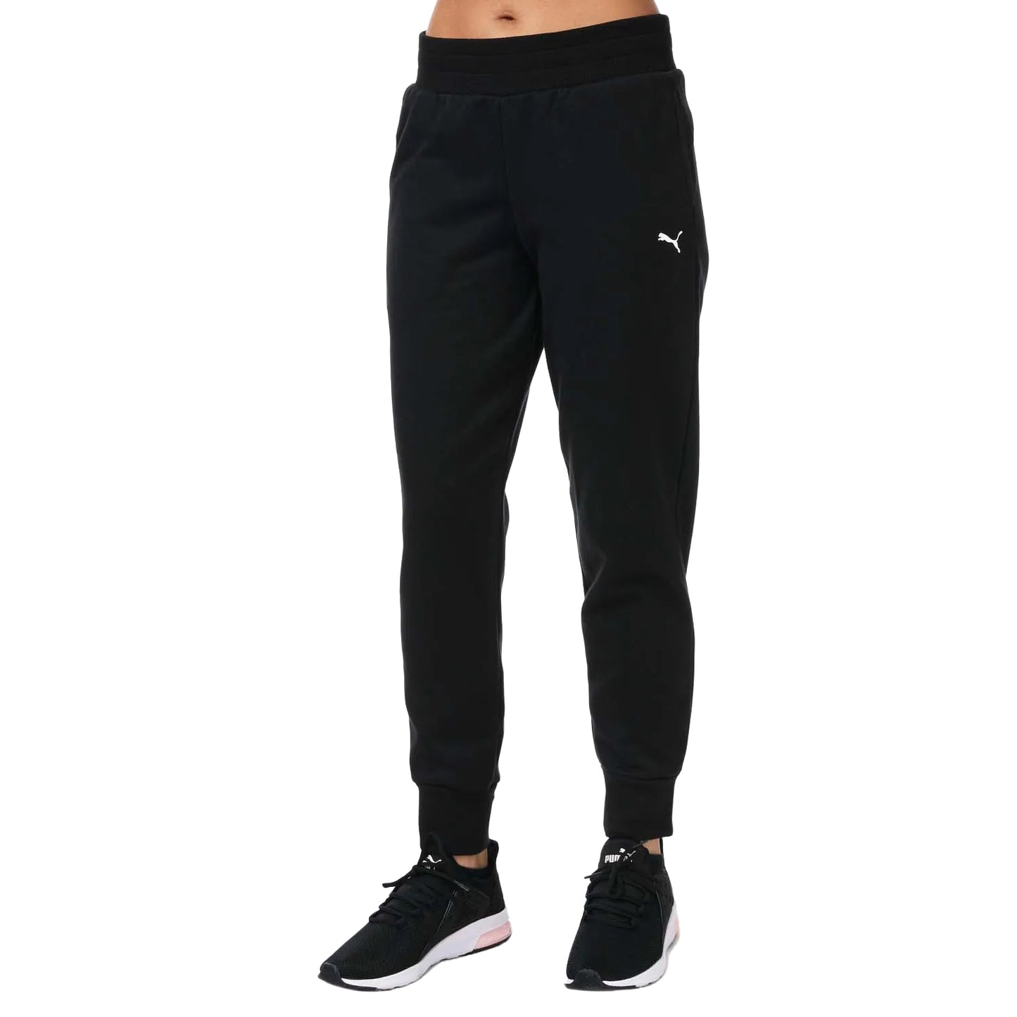 Black - Front - Puma Womens-Ladies Essentials Jogging Bottoms