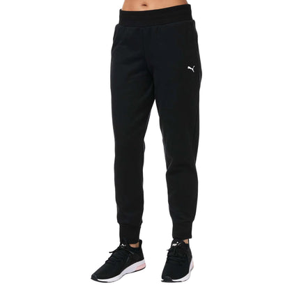 Black - Front - Puma Womens-Ladies Essentials Jogging Bottoms