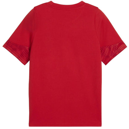 Red - Back - Puma Childrens-Kids Teamcup Training T-Shirt