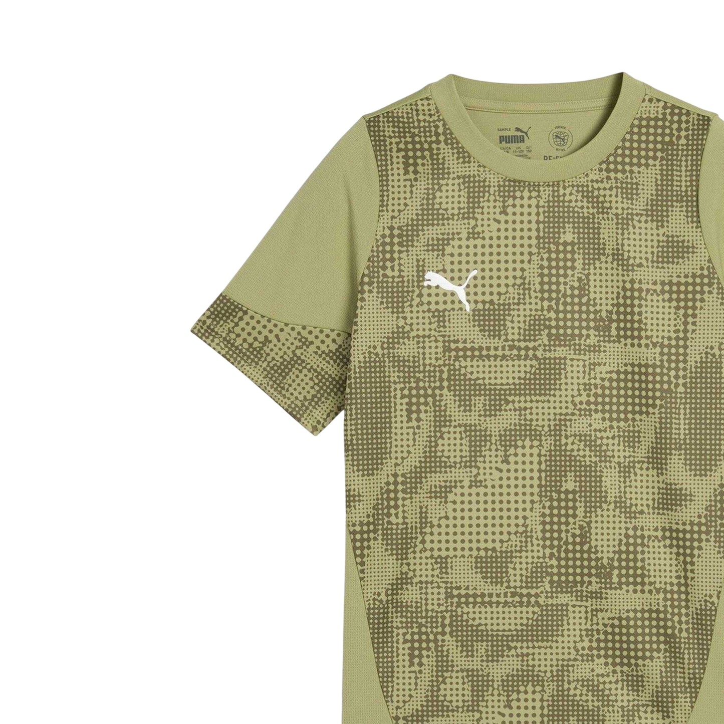 Green - Side - Puma Childrens-Kids Teamcup Training T-Shirt
