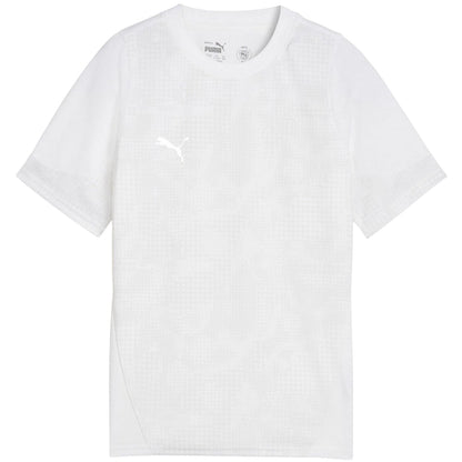 White-Feather Grey - Front - Puma Childrens-Kids Teamcup Training T-Shirt