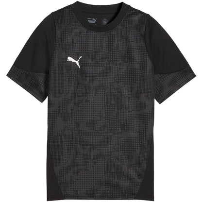 Black-Silver-Dark Grey - Front - Puma Childrens-Kids Teamcup Training T-Shirt