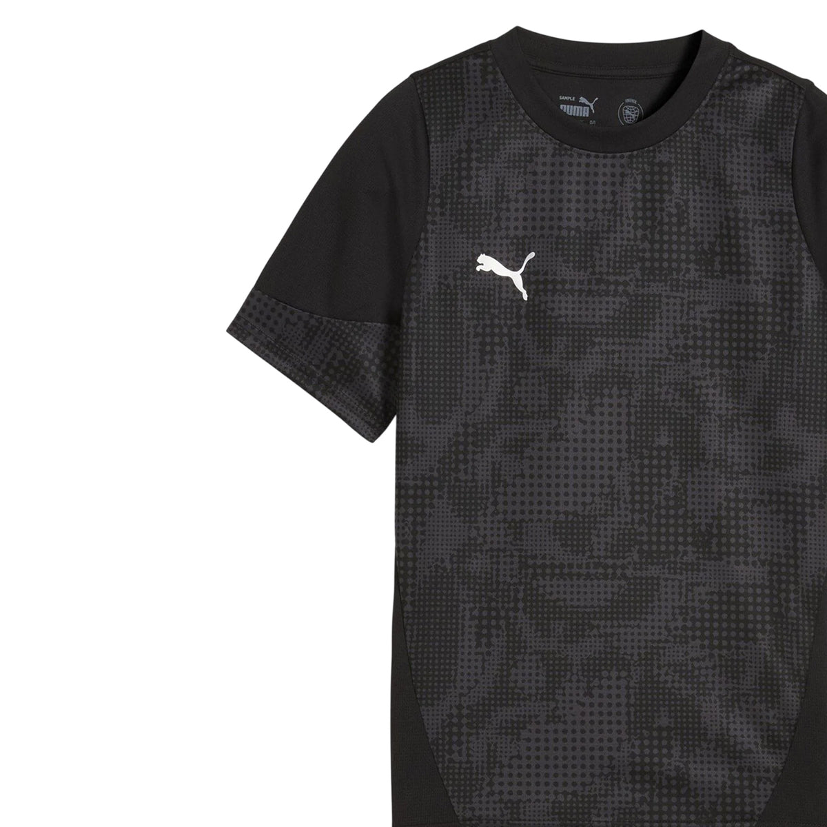 Black-Silver-Dark Grey - Side - Puma Childrens-Kids Teamcup Training T-Shirt