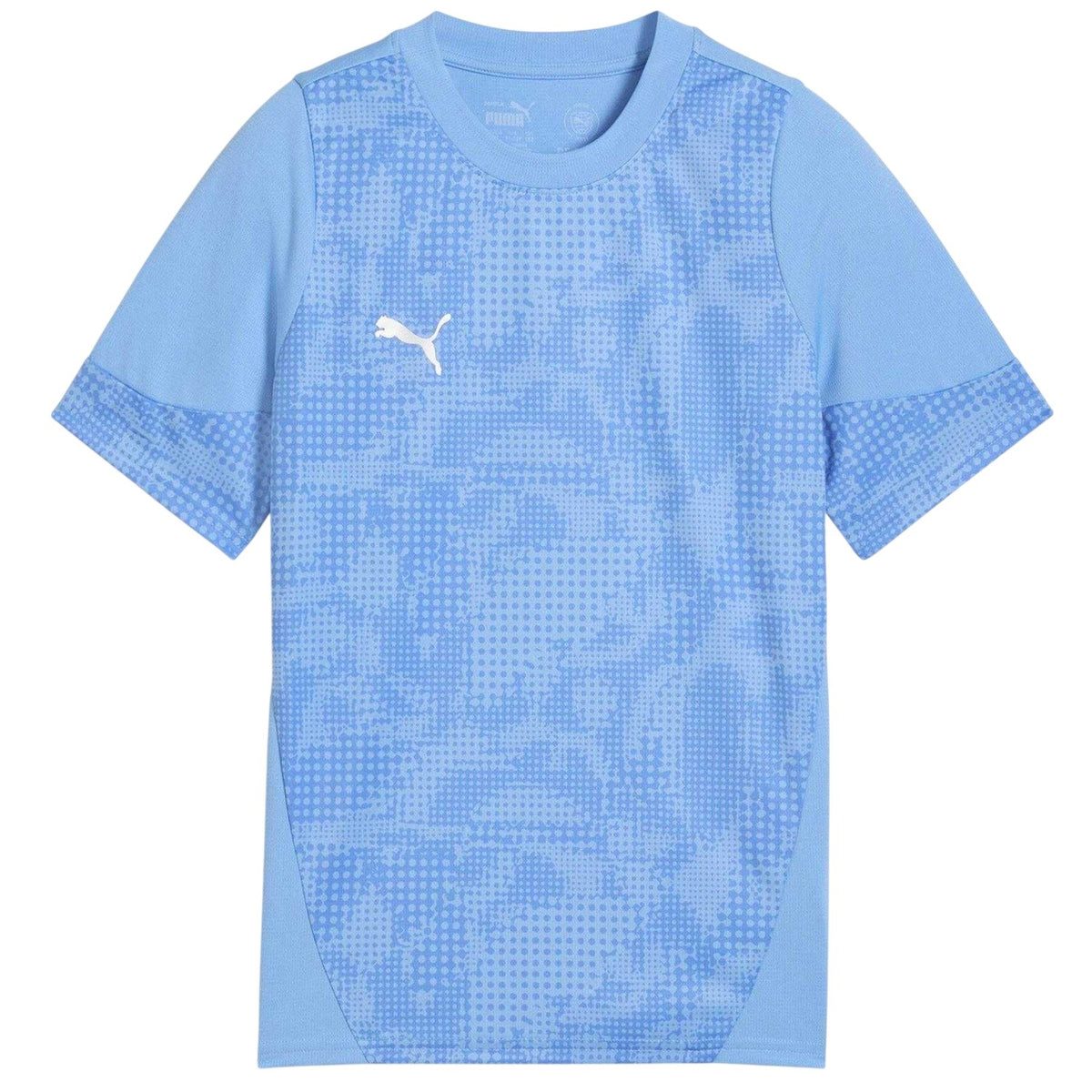 Light Blue-Silver - Front - Puma Childrens-Kids Teamcup Training T-Shirt