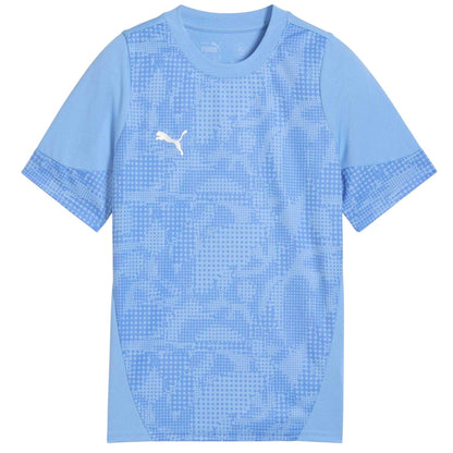 Light Blue-Silver - Front - Puma Childrens-Kids Teamcup Training T-Shirt
