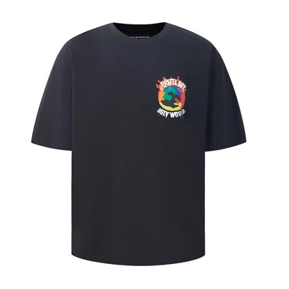 Black - Front - Pretty Boy Ugly World Mens Oversized T-Shirt