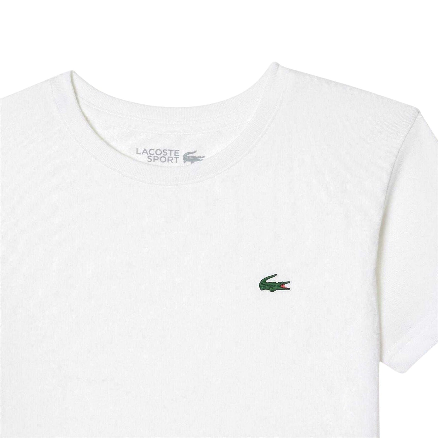 White - Side - Lacoste Childrens-Kids Sport T-Shirt