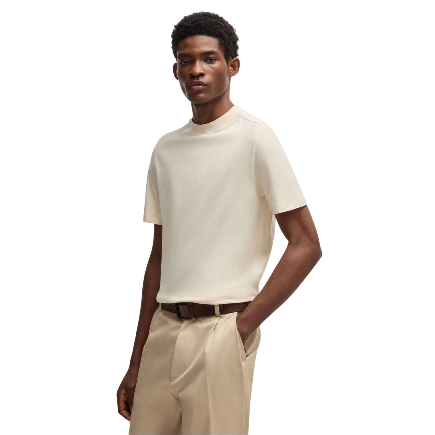 White - Lifestyle - Boss Mens P-Thompson 290 Regular T-Shirt
