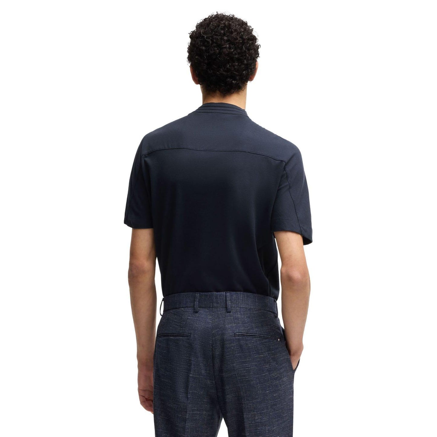 Dark Blue - Back - Boss Mens P-Thompson 290 Regular T-Shirt