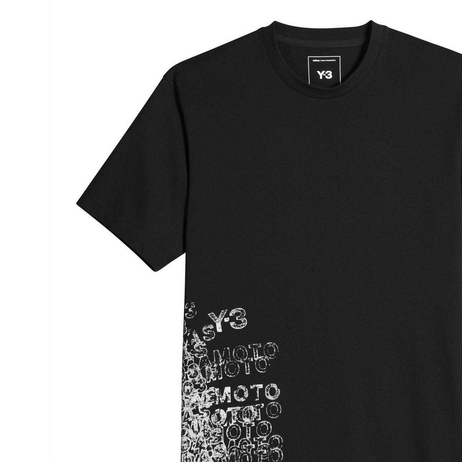 Black - Side - Y-3 Mens GFX T-Shirt