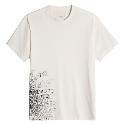 White - Front - Y-3 Mens GFX T-Shirt