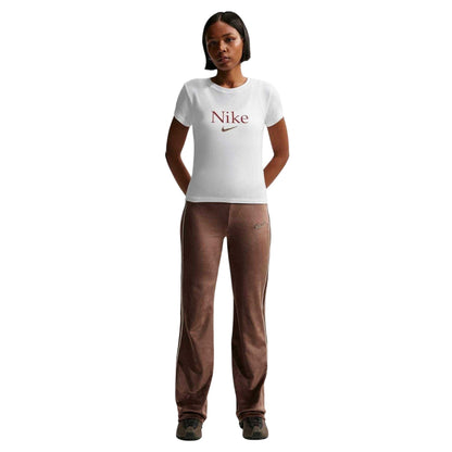 White - Lifestyle - Nike Womens-Ladies Cropped T-Shirt