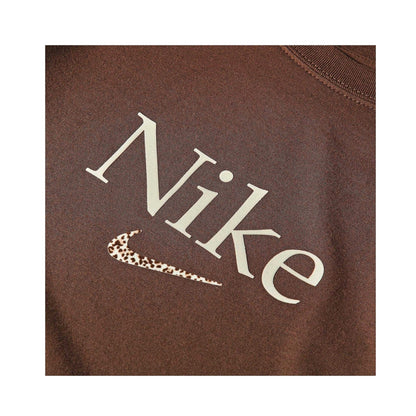 Brown - Side - Nike Womens-Ladies Cropped T-Shirt