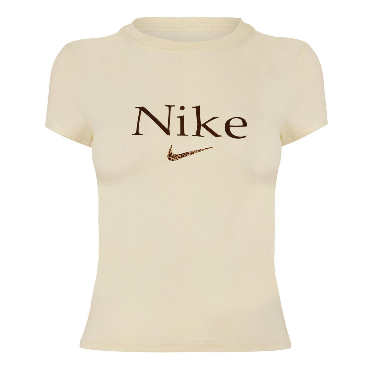 Coconut Milk - Front - Nike Womens-Ladies Cropped T-Shirt