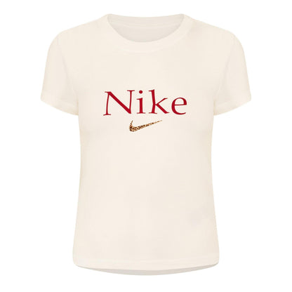 White - Front - Nike Womens-Ladies Cropped T-Shirt