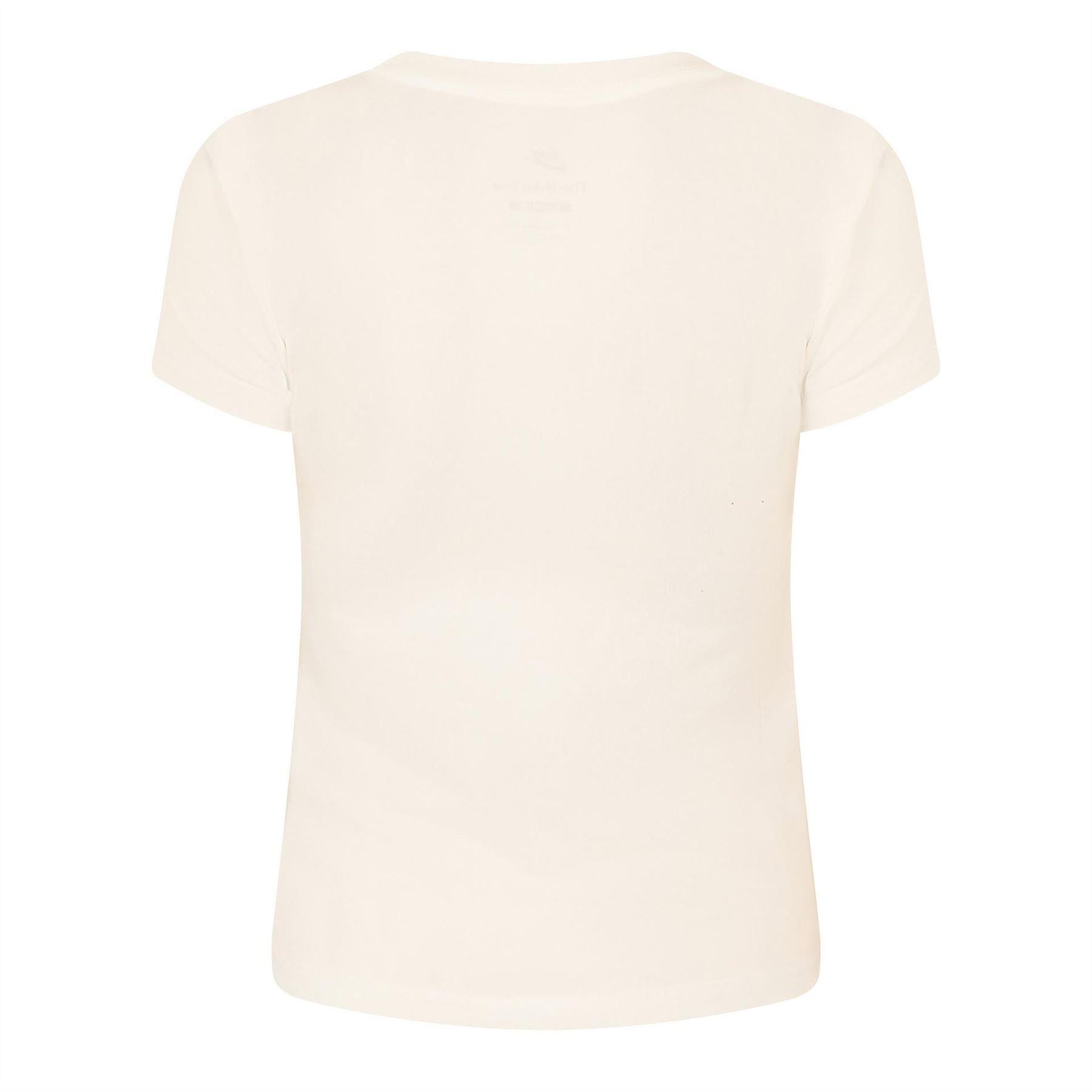 White - Back - Nike Womens-Ladies Cropped T-Shirt