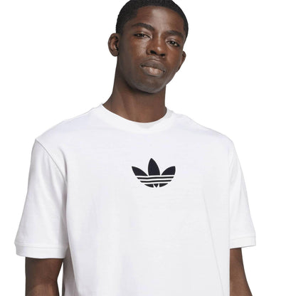 White-Black - Lifestyle - Adidas Mens Adicolor Trefoil Cotton T-Shirt