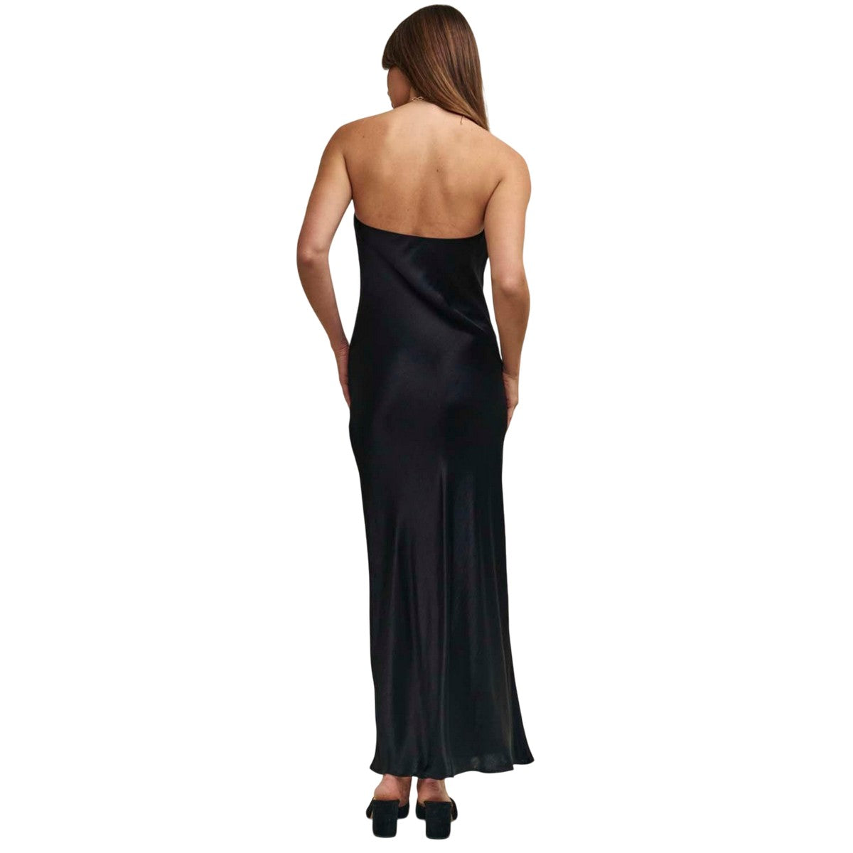 Blue - Back - Nobody´s Child Womens-Ladies Madeline Satin Bandeau Midi Dress