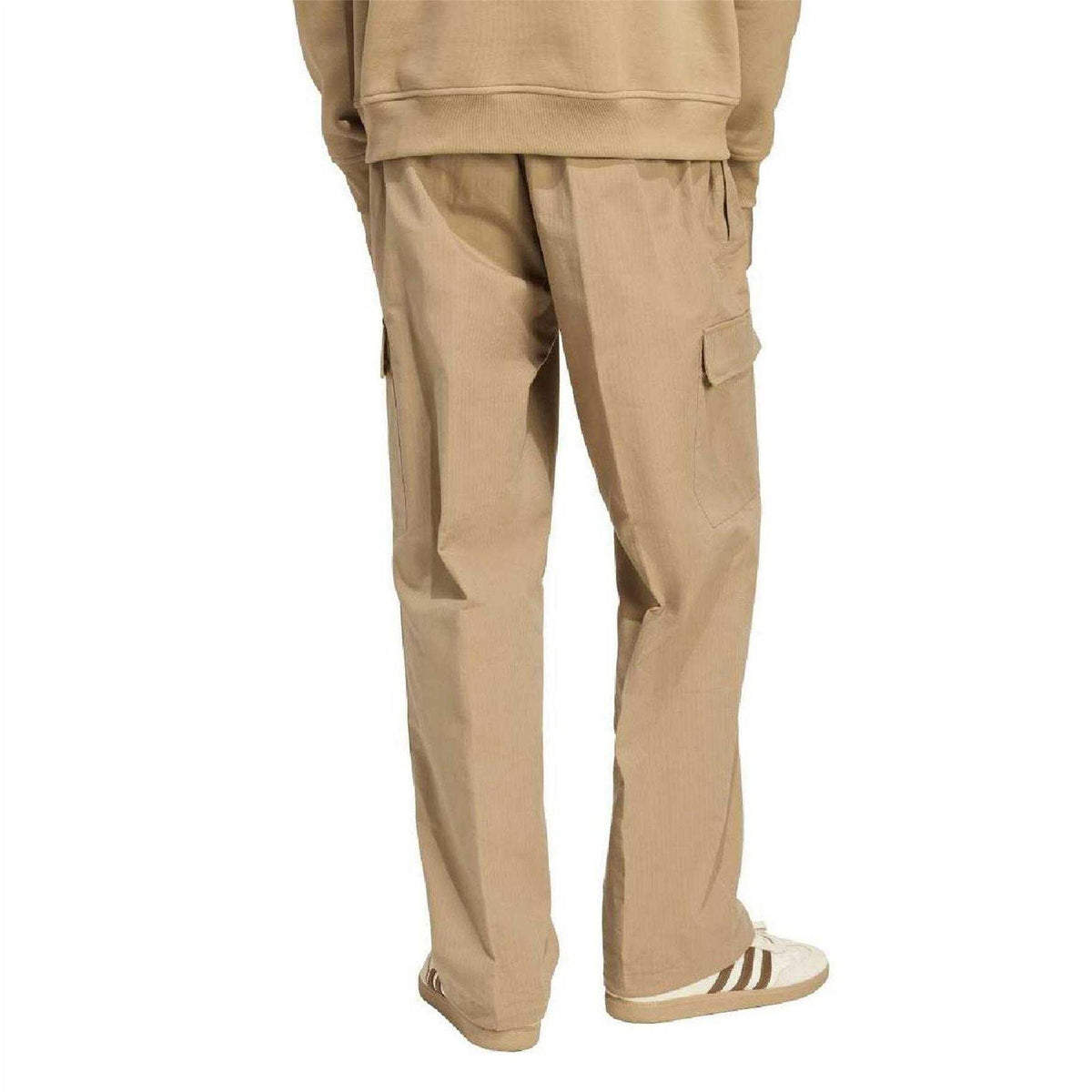 Brown - Back - Adidas Mens Trefoil Essentials Cargo Trousers