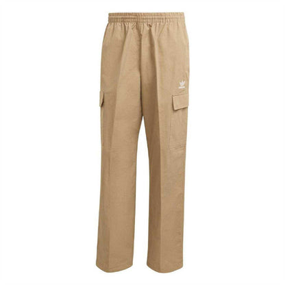 Brown - Front - Adidas Mens Trefoil Essentials Cargo Trousers