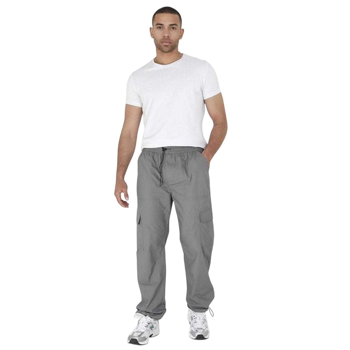 Dark Grey - Lifestyle - Brave Soul Mens Cotton Cargo Trousers