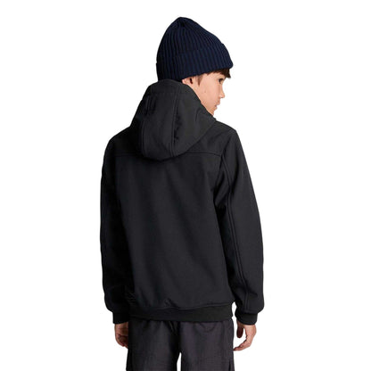 Black - Back - Lyle & Scott Boys Embroidered Logo Softshell Regular Long-Sleeved Soft Shell Jacket