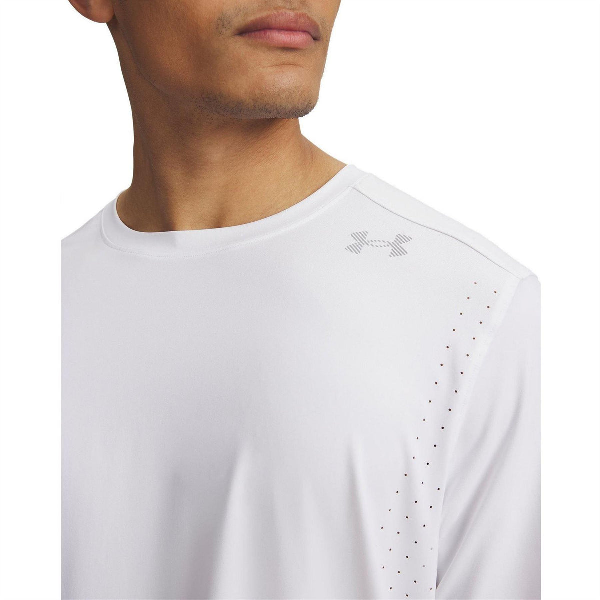 White - Side - Under Armour Mens Velocity Pro Perforated T-Shirt