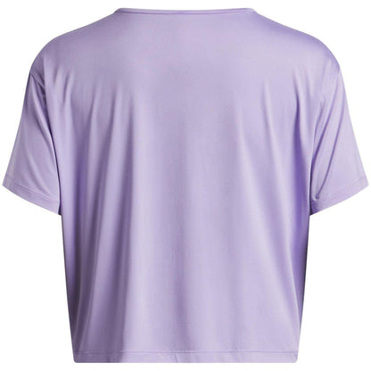 Purple - Back - Under Armour Womens-Ladies Motion Cropped Top