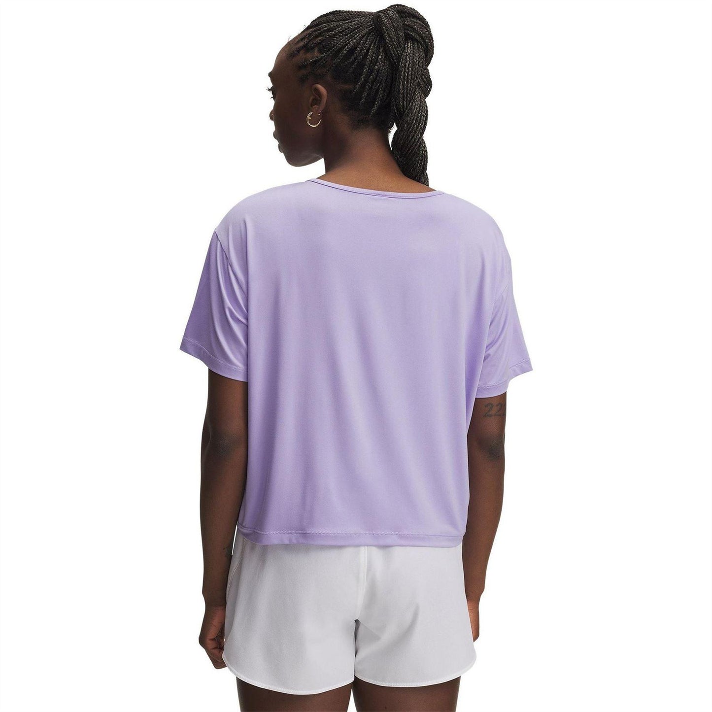 Purple - Lifestyle - Under Armour Womens-Ladies Motion Cropped Top