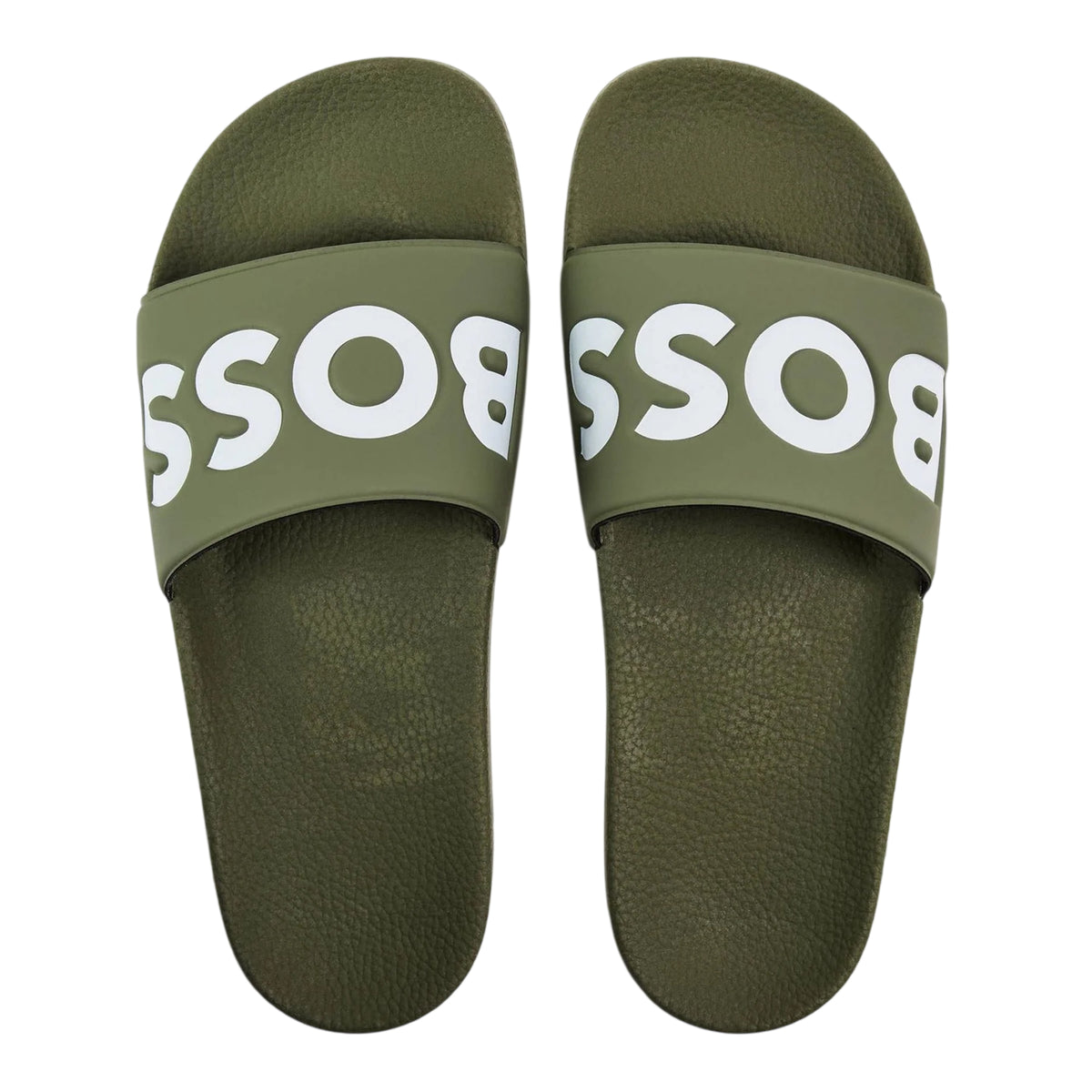 Camo Green - Side - Boss Mens Aryeh Flat Sliders