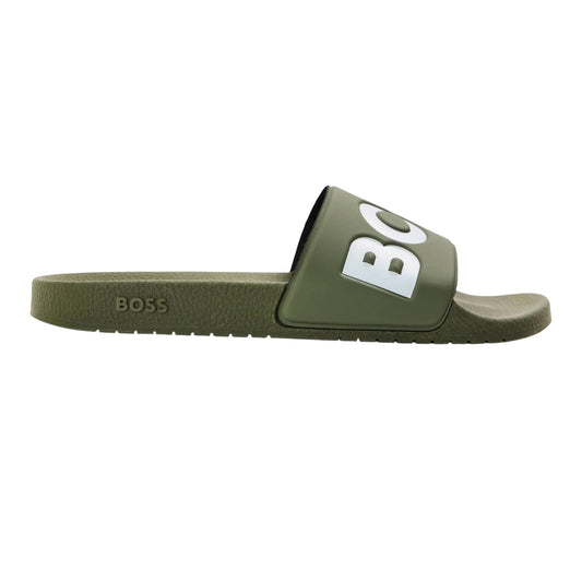 Camo Green - Front - Boss Mens Aryeh Flat Sliders