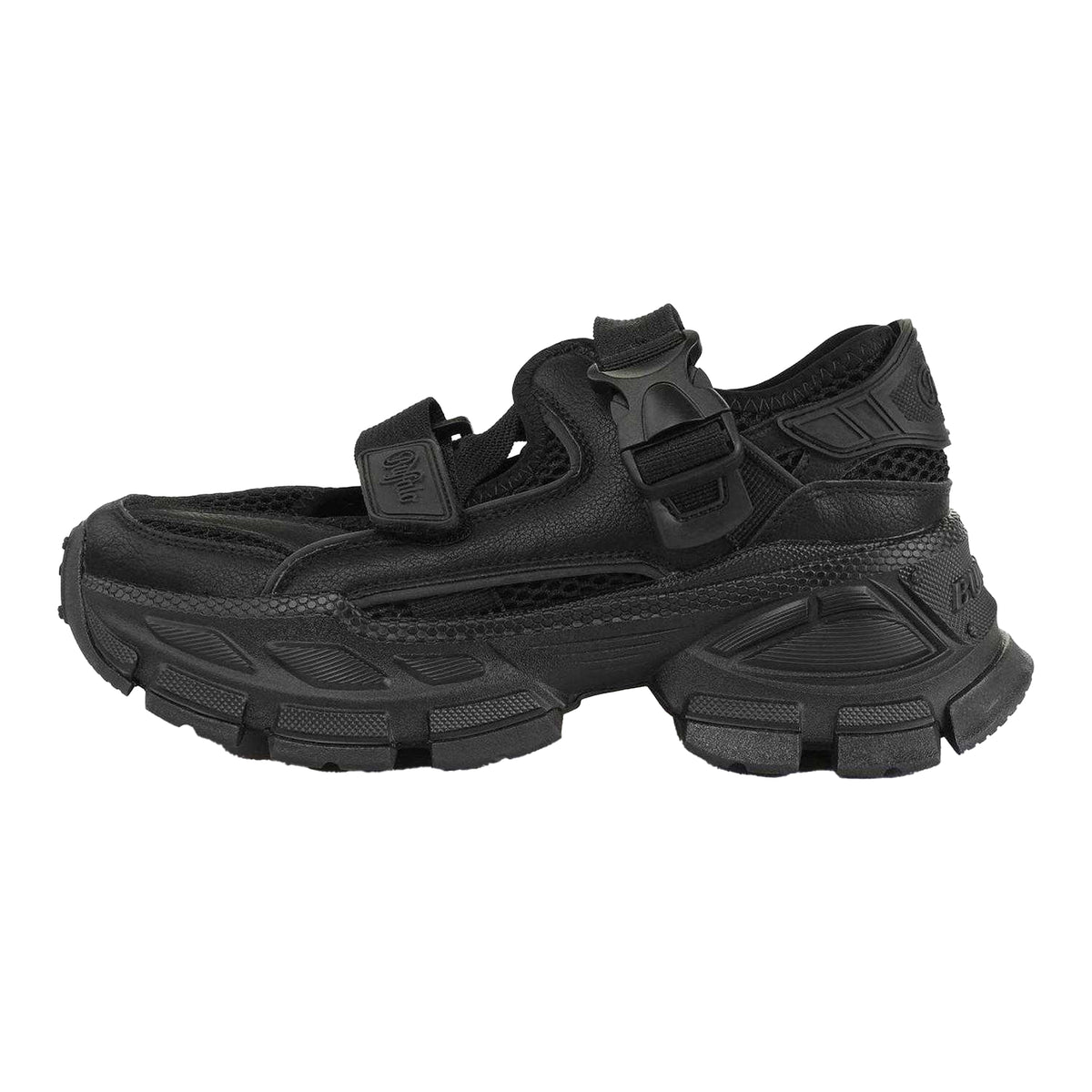 Black - Lifestyle - Buffalo Womens-Ladies Vegan Ballet Flats