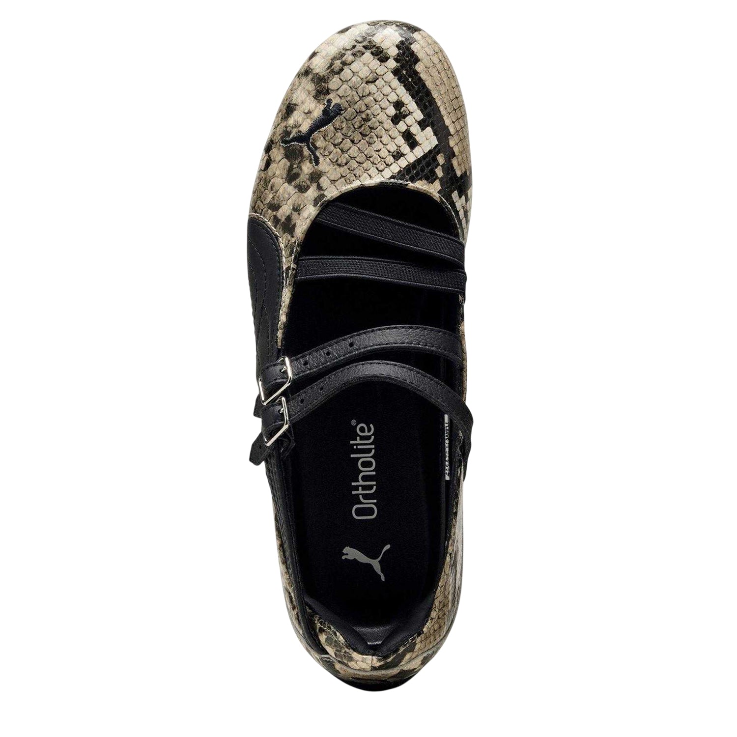 Puma Black - Lifestyle - Puma Womens-Ladies Speedcat Snake Print Leather Ballet Shoes