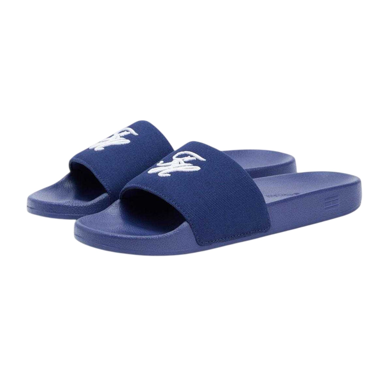 Navy - Lifestyle - Tommy Hilfiger Womens-Ladies Script Flat Sliders