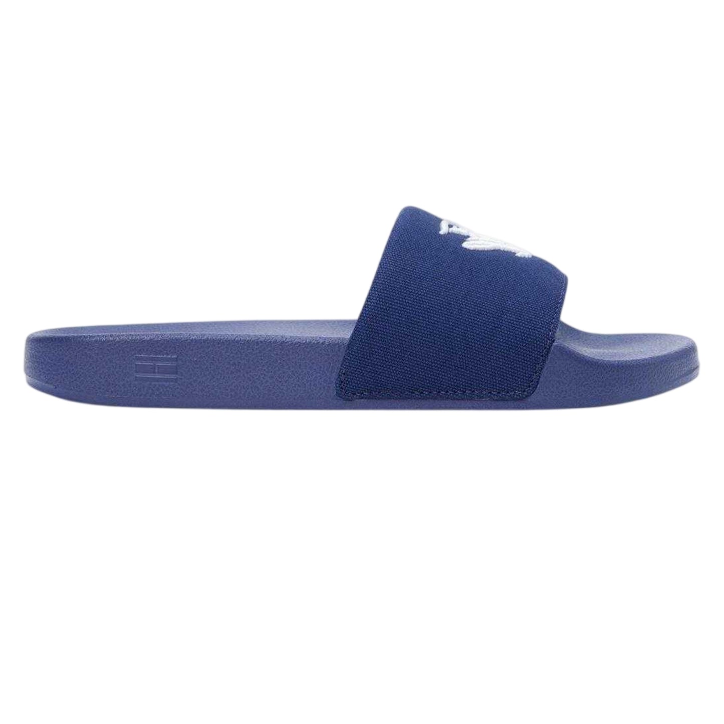 Navy - Front - Tommy Hilfiger Womens-Ladies Script Flat Sliders
