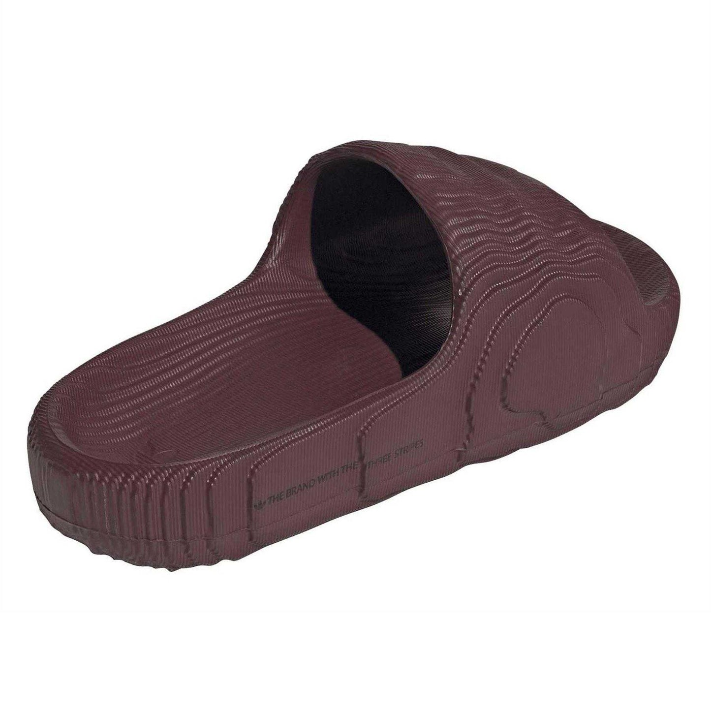 Dark Brown - Back - Adidas Womens-Ladies Adilette 22 Flat Slides